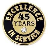 Blank Excellence In Service Pin - 45 Years, 3/4