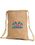 Custom Natural Jute/ Burlap Drawstring Backpack, 14" W x 17.5" H, Price/piece