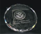 Custom Optic Gem Cut Paperweight Award, 0.75