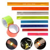 Custom Safety Reflective Slap Bracelet, Slap Armbands for Cycling Running, Pad Printed, 9-7/16
