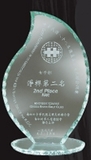 Custom Flame Award with Pearl Edge - Medium, 9