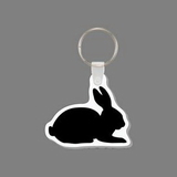Custom Key Ring & Punch Tag - Rabbit Silhouette (Right Side) Tag W/ Tab