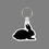 Custom Key Ring & Punch Tag - Rabbit Silhouette (Right Side) Tag W/ Tab, Price/piece