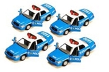 Custom Blue Police Car Metal Replica, 5
