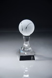 Custom Ace, Crystal Tennis Ball Trophy - 8