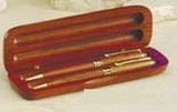 Custom Piano Wood Executive Pen & Pencil Set w/ Box