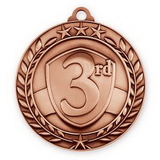 Custom 2 3/4'' 3rd Place Wreath Award Medallion