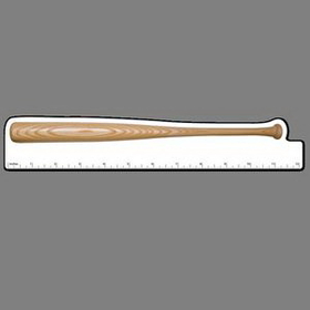 Custom 12" Ruler W/ Full Color Baseball Bat