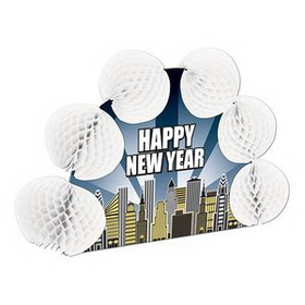 Custom Happy New Year Pop Over Centerpiece, 10" W