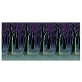 Custom Spooky Forest Trees Backdrop, 4' W x 30' L