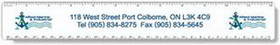Custom .060 White Styrene Plastic Ruler / round corners (1.75" x 12.25")