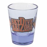 Custom 2Oz Blue Tint Clear Shot Glass (Screen Print), 2