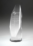 Custom Crystal Octagon Tower Award, 8