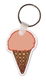 Custom Ice Cream Cone Key Tag W/ Key Ring, 1.54