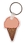 Custom Ice Cream Cone Key Tag W/ Key Ring, 1.54" W x 2.32" H, Price/piece