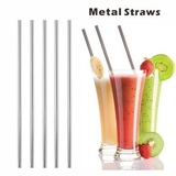 Custom Straight Metal Straws, 10.5 Inch Length, 0.25 Inch Diameter, 266*6 MM, 0.25" Diameter x 8.5" H