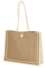 Blank Jute Tote Bag With Long Handles (18"x14"x5.5")