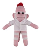 Custom Pink Sock Monkey (Plush) in Doctor's Jacket 10
