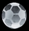 Custom Crystal Ball Paperweight (Soccer Ball), 2 1/4" Diameter, Price/piece