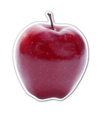 Custom Apple Magnet - 9.1-11 Sq. In. (30 MM Thick)