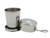 Custom Stainless Steel Travel Folding Collapsible Cups - 2.6 Oz, 2.1875