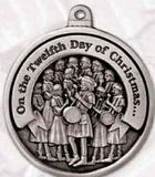 Custom Twelve Days Of Christmas Full Size Ornament (Day 12 - Twelve Drummers Drumming), 2.25