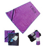Microfiber Zipper Pocket Towel With Mesh Bag Package