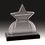 Custom Silver Carved Star Impress Acrylic Award (6 1/4"), Price/piece
