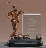 Custom 394-94002  - Golfer's Gratification Award with Glass Plaque