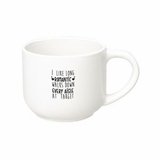 Custom 14 Oz. White Cappuccino Mug, 3 1/4
