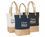 Custom Cotton Tote Bag with Jute Trim & Handles, 16" W x 16" H x 5.5" D, Price/piece