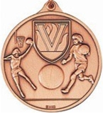 Custom 400 Series Stock Medal(Female Basketball Player) Gold, Silver, Bronze