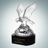 Custom Soaring Eagle Award w/Black Crystal Base, 9 3/4