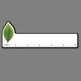Custom 6" Ruler W/ Full Color Ash Tree Leaf