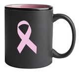 Custom 11 Oz. Hilo C-Handle Mug (Matte Black/Pink)