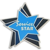 Blank Service Star Lapel Pin, 1 1/8