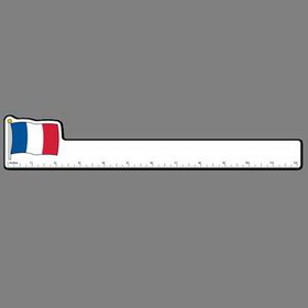 12" Ruler W/ Full Color Flag of France