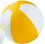 Blank 9" Inflatable Yellow & White Beach Ball