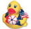 Custom Temperature All American Rubber Duck, 3 1/4" L X 3" W X 3 3/8" H, Price/piece