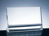 Custom 114-C421  - Milan Horizontal Plaque Award-Optic Crystal