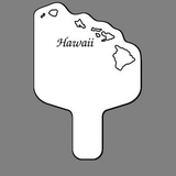 Custom Hand Held Fan W/ Hawaii (Outline), 7 1/2