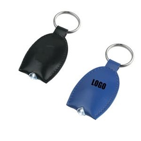 Custom LED Key Chain PU Leather keychain, 3" L x 1.63" W
