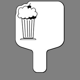 Custom Hand Held Fan W/ Ice Cream Float, 7 1/2" W x 11" H