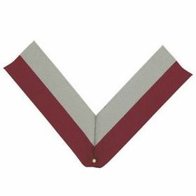 Blank Rp Series Domestic Neck Ribbon W/Eyelet (Maroon/Gray), 30" L X 1 3/8" W