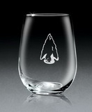 Custom 17 Oz. White Wine Stemless Glass, 4 1/2
