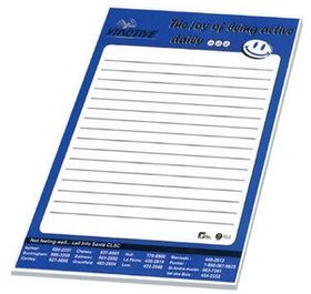 Custom 50 Sheet Non Sticky Note Pad - 1 Color (8"x11")