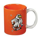 Custom White/Orange C Handle Mug (11 Oz.)