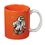 Custom White/Orange C Handle Mug (11 Oz.), Price/piece