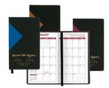 Keystone Series Soft Cover 2 Tone Vinyl Monthly Planner / 2 Color