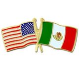 Blank Usa & Mexico Flag Lapel Pin, 1 1/8